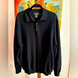100% L Cashmere Men's Black Polo Sweater - XL

Excellent condition.